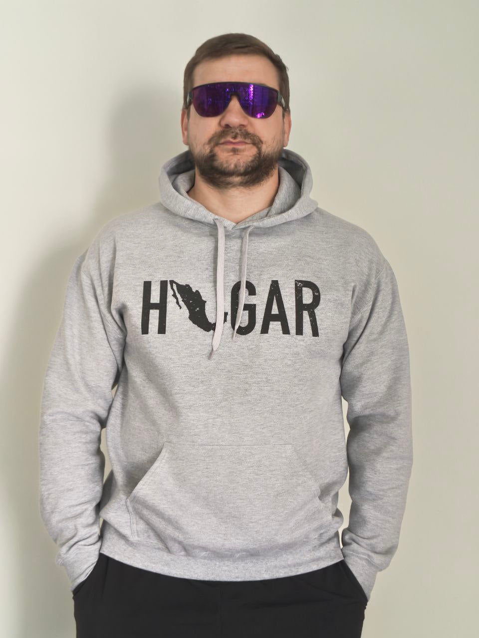 Sudadera con capucha con estampado envejecido HOGAR, unisex