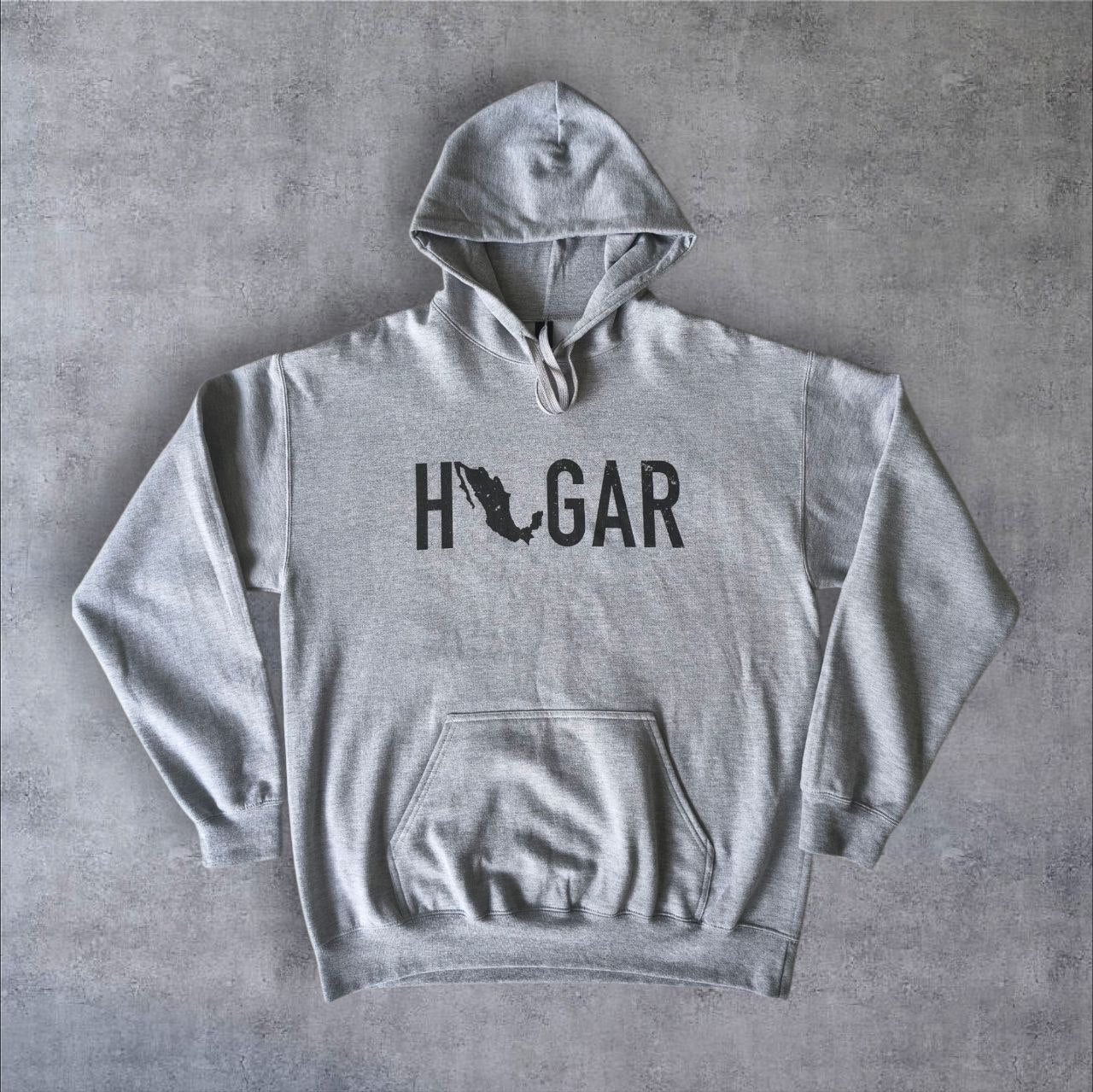 Sudadera con capucha con estampado envejecido HOGAR, unisex